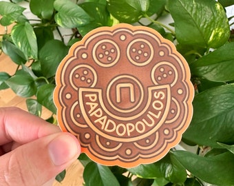 パパドプロス クッキー ビニール ステッカー - かわいいギリシャのクッキー ステッカー