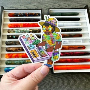 Pen Show - Funny Pen Collector Sticker - Cute Fountain Pen Vinyl Sticker