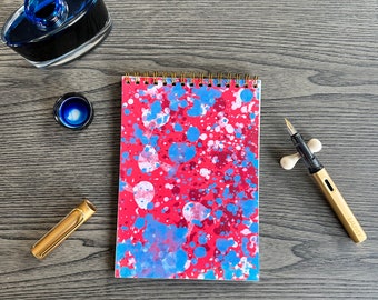 Ink Splatter Notebook - B6 - Fountain Pen Friendly Japanese Paper!