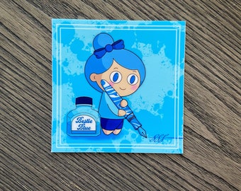 Bestie Blue - Fountain Pen Vinyl Sticker