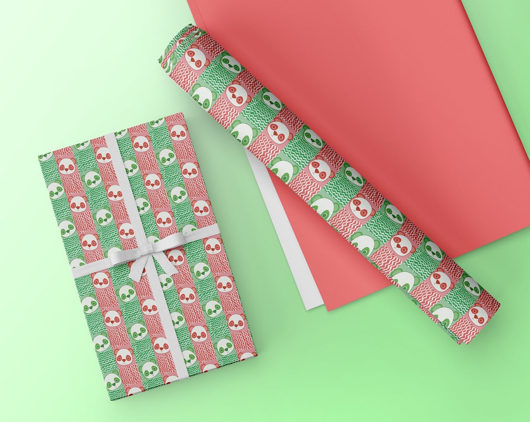 Panda Christmas Wrapping Paper 