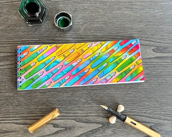 Rainbow Fountain Pen Notebook - Half B5 - Fountain Pen Friendly Japanese Paper!