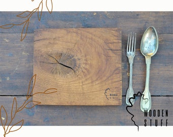 Oak chopping board, solid oak wood, for serving appetizers of cured cheeses, home gift, housewarming, birthday, handmade