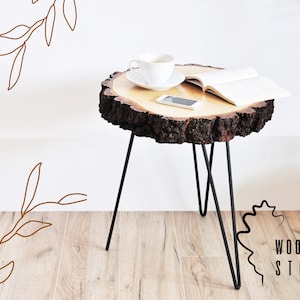 Coffee table, bedside table, birch comb stool, hairpin legs