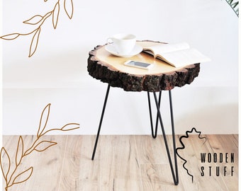 Coffee table, bedside table, birch comb stool, hairpin legs