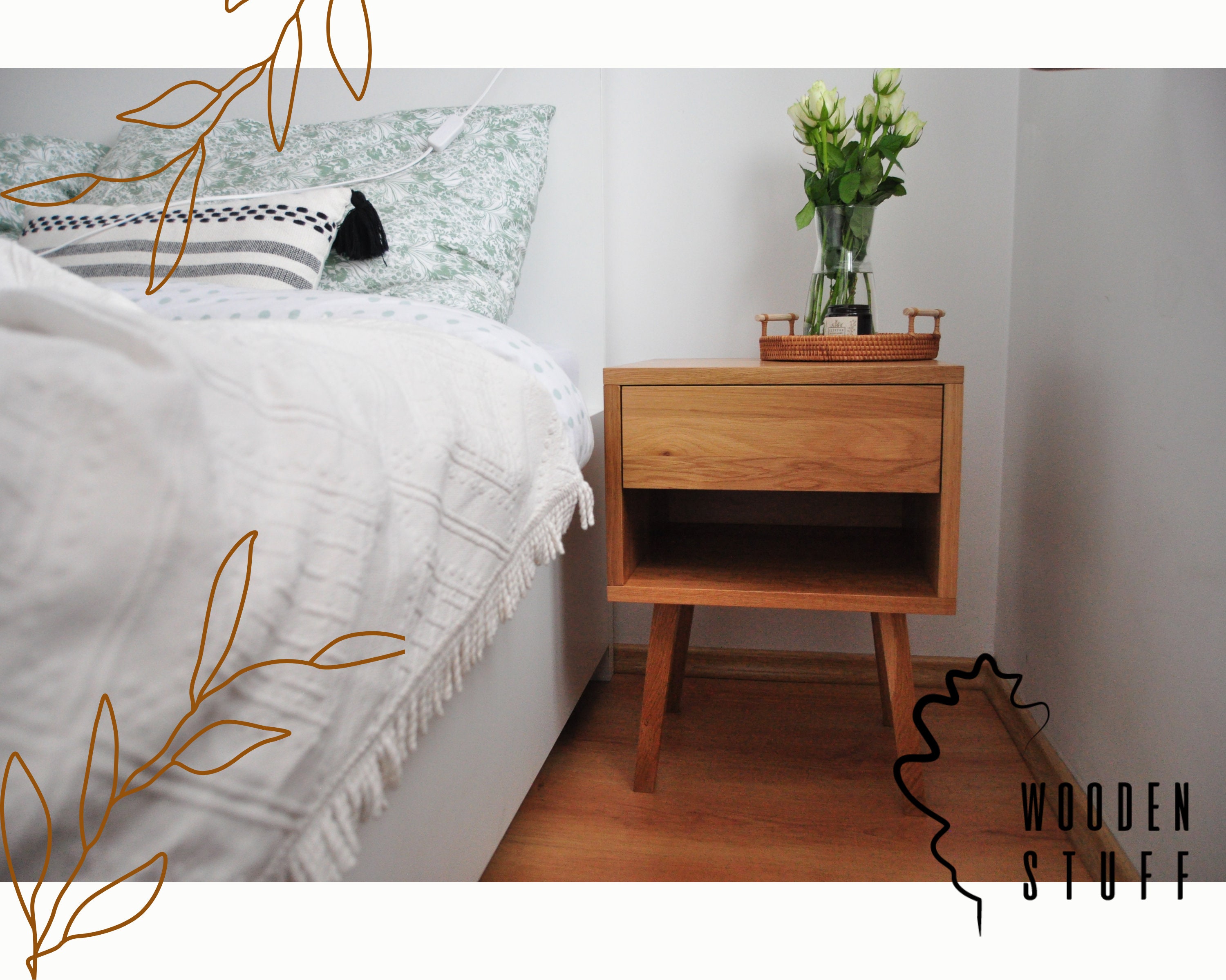 17+ White And Oak Bedside Table