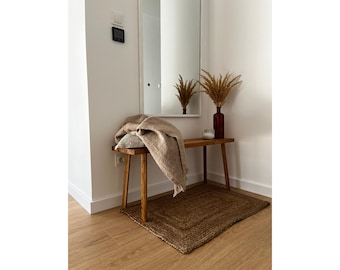 Solid Oak Bench 100x30x40 cm – Handmade Wooden Entryway or Dining Bench, Natural Oil Finish