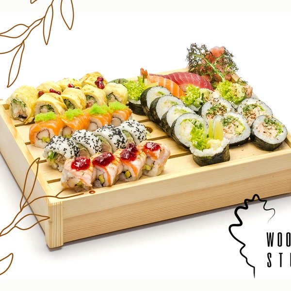 Sushi box 45x20 cm | skrzynka |  #sushitray #nampankayu #sushilovers #sushitime