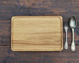 Oak serving tray