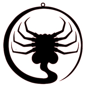 Alien Monster Face Hugger Ornament Adobe Illustrator Vector File Glowforge Laser Digital Download Pattern Package