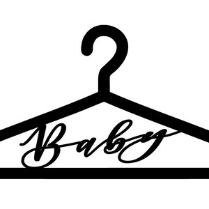 Glowforge or Laser Cut Out Baby Hanger Template Pattern