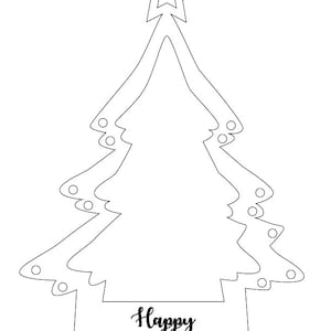 Happy Holidays Boom Glowforge Laser Knipsel Adobe Illustrator Vector Bestand Digitale Download