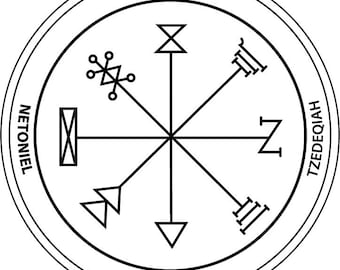 Glowforge & Laser Cutout King Solomon First Pentacle of Jupiter Prosperity Sigil Pattern Template