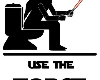 Star Wars Darth Vader Use The Force Adobe Illustrator Imagen gráfica vectorial 8.5 en x11 en descarga digital