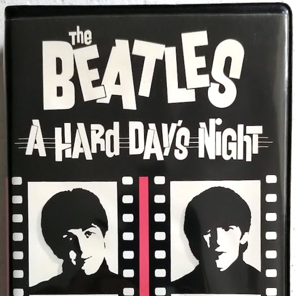 Very RARE** The Beatles "A Hard Day's Night" (1964) - Black Clamshel Case / Betamax Tape/ Original- First Edition /See PHOTOS* /Not VHS Tape