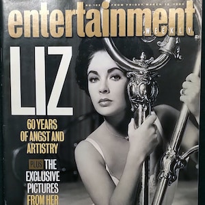 Rare - 1992 Entertainment Weekly-March 13 /Cover: Elizabeth Taylor - 60th. / Liz Filmography (52) / Boyz II / News, Reviews /*Like-NEW, MINT