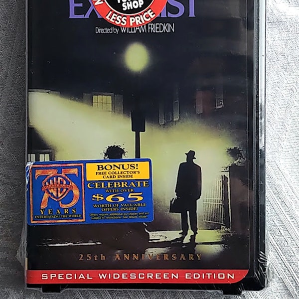 Factory Sealed** (NEW) - The Exorcist (1973) - VHS / 25th Anniversary Special Edition / *WIDESCREEN_EDITION*/ Black Clamshell / Linda Blair