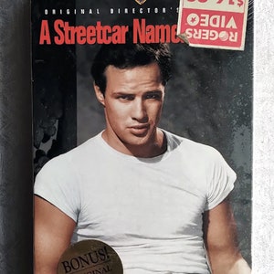 NUEVO* - Sellado de fábrica - Un tranvía llamado deseo (1951) - VHS/ *Versión original del director Relanzamiento en vídeo de 1999/ Procesado digitalmente