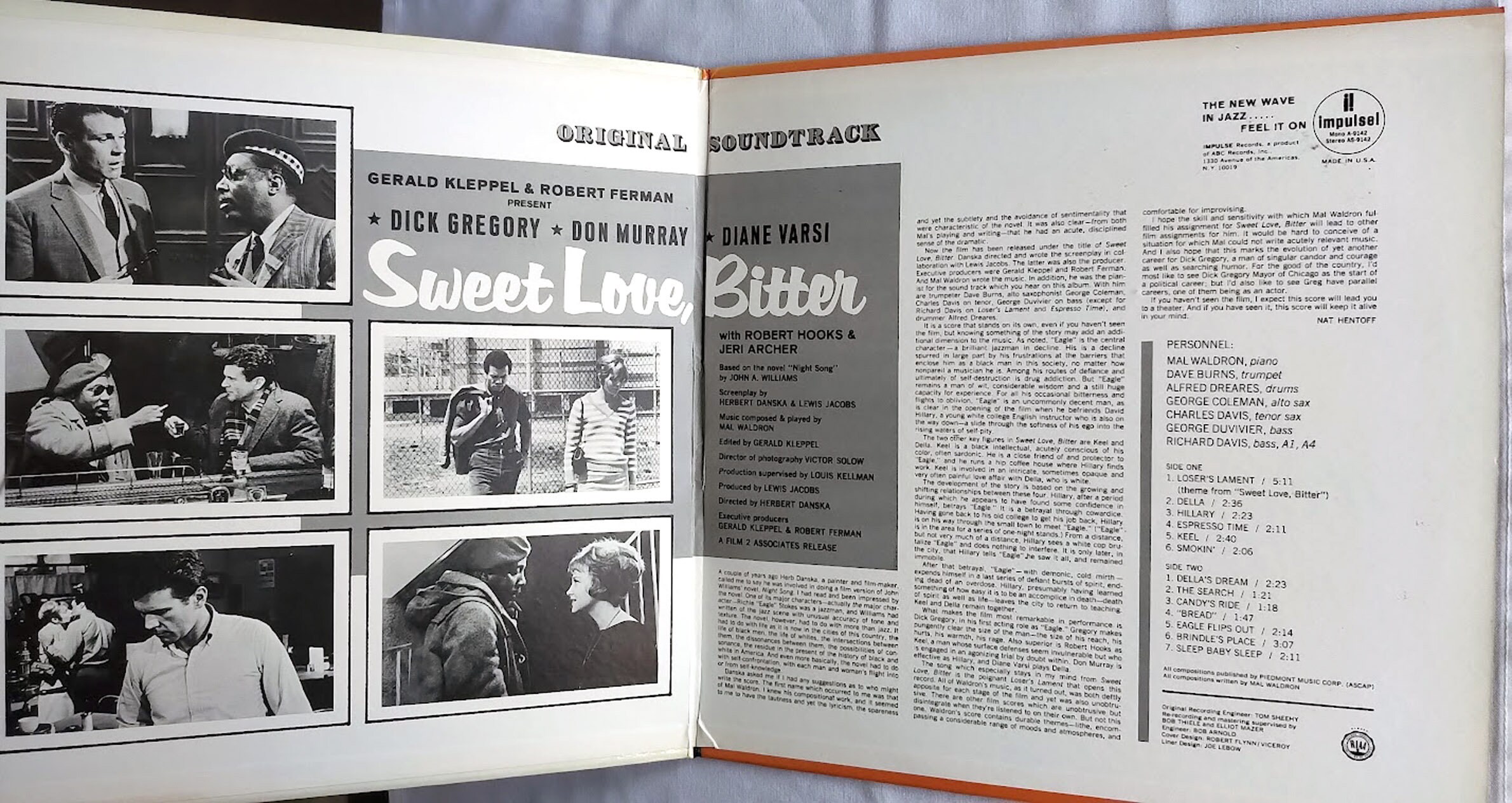 Sweet Love, Bitter Mal Waldron サントラ LP Mal Waldron – Sweet Love, Bitter (original Sound Track