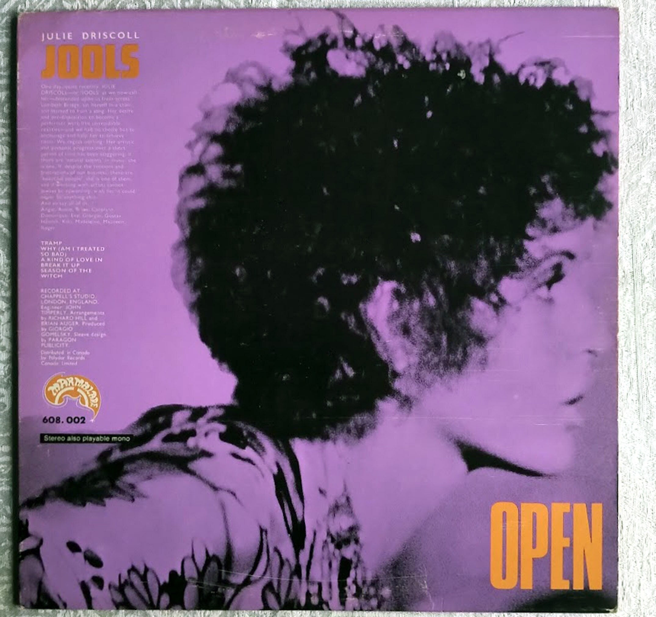 ◾️高音質️USオリジナル◾️BRIAN AUGER & THE TRINITY / Brian Auger, Julie Driscoll & the Trinity – OPEN / Vinyl LP