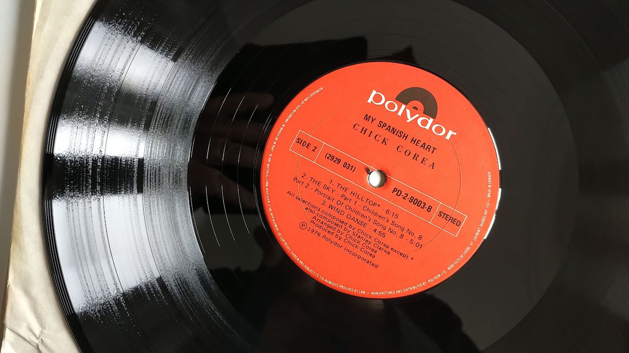 Chick Corea My Spanish Heart レコード US盤 1976年 2LP Polydor PD-2 