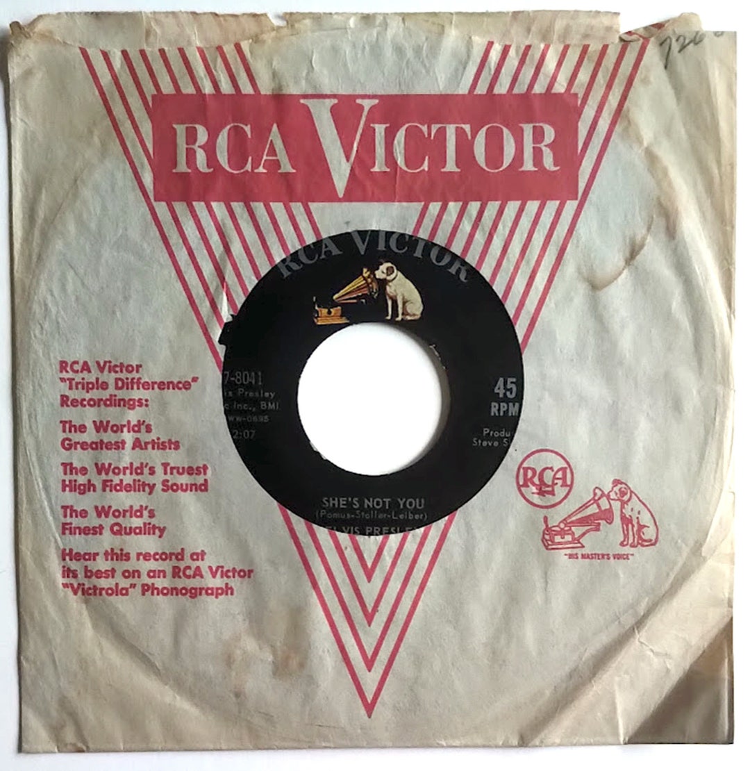 Elvis* She's Not You/ Just Tell Her Jim Said Hello / Vinyl 7" 45 RPM