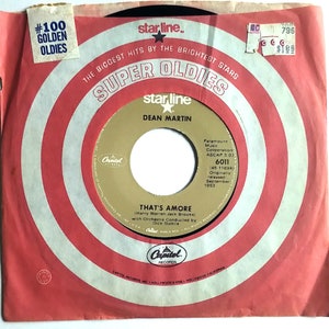 Dean Martin - That&#39;s Amore/ Memories Are Made Of This/ Vinyl 7&quot; 45 RPM LP / *1978 Cap Hüllen / Starline US_Single / Logo Hülle/ *NEU