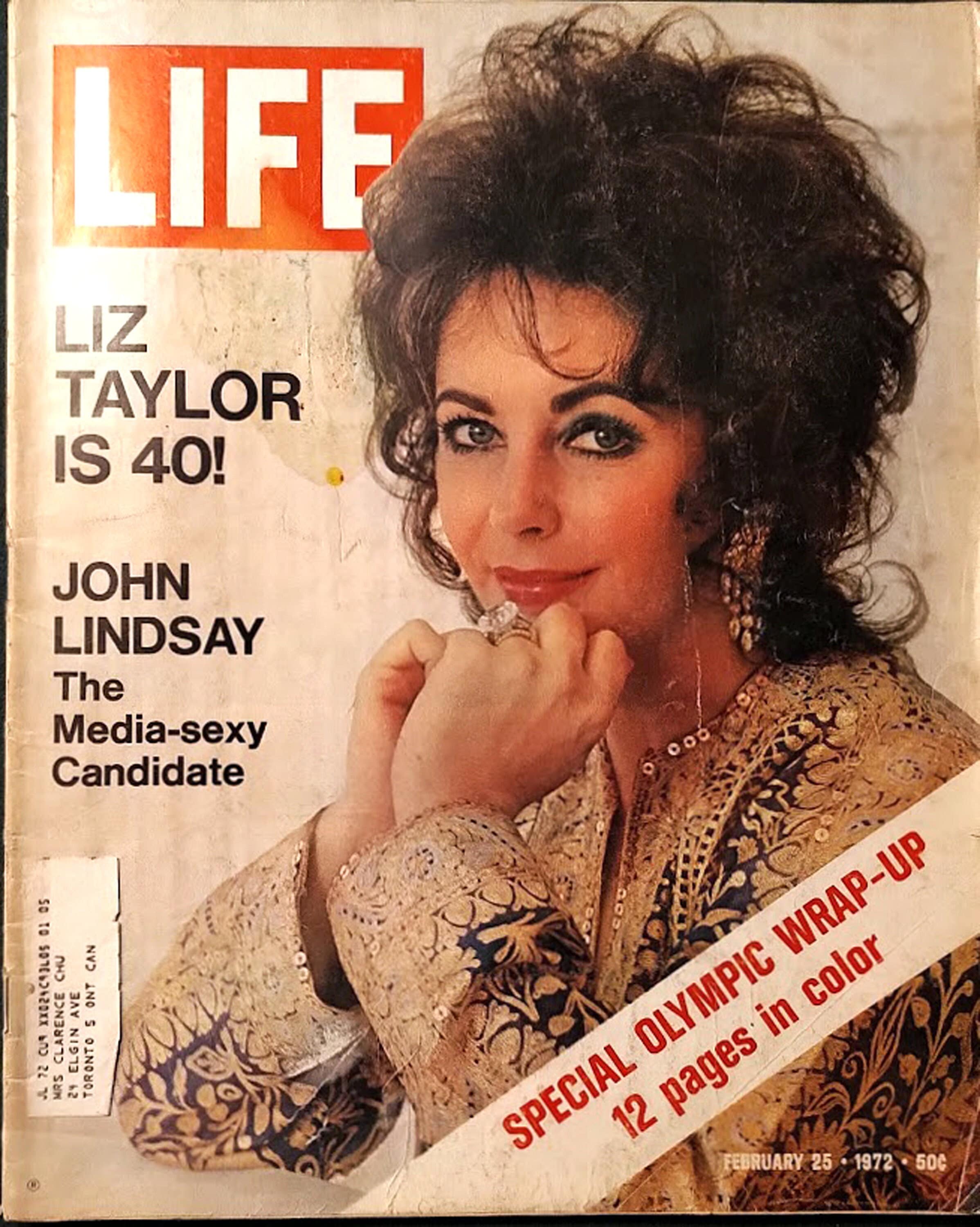 1972年LIFE誌 - 2月号 / オリジナル / 表紙: エリザベス・テイラー 