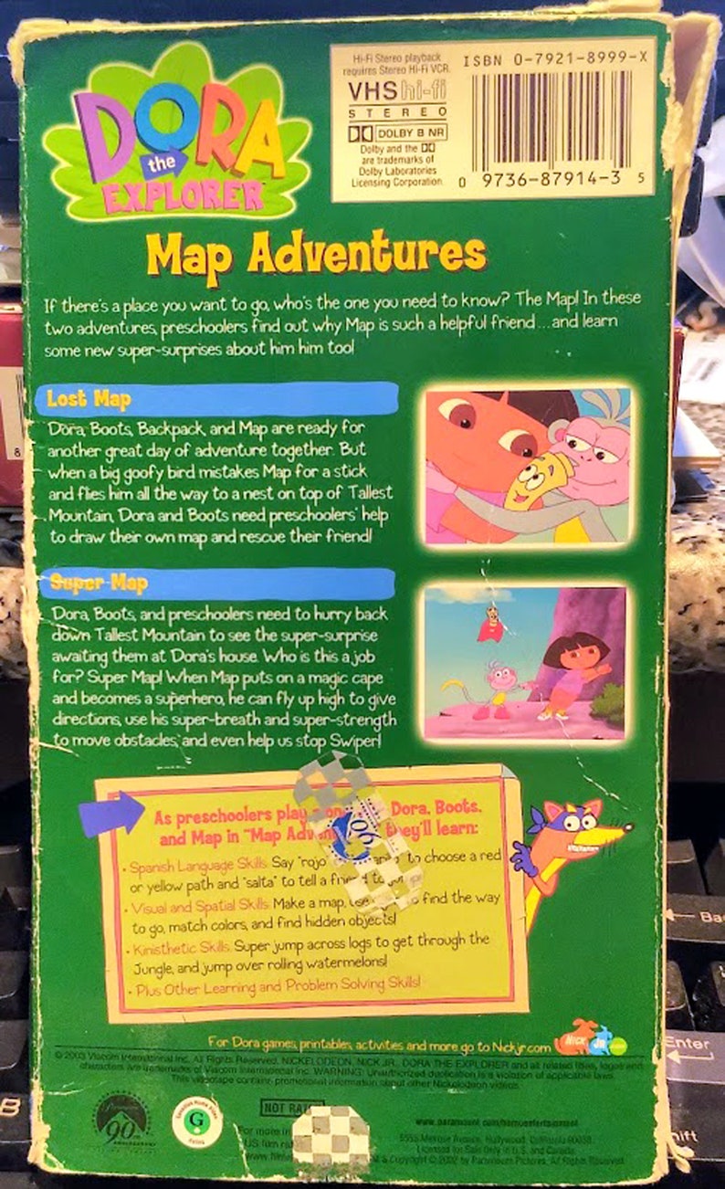 Dora the Explorer Map Adventures / VHS / Hifi Stereo / Dolby / 2