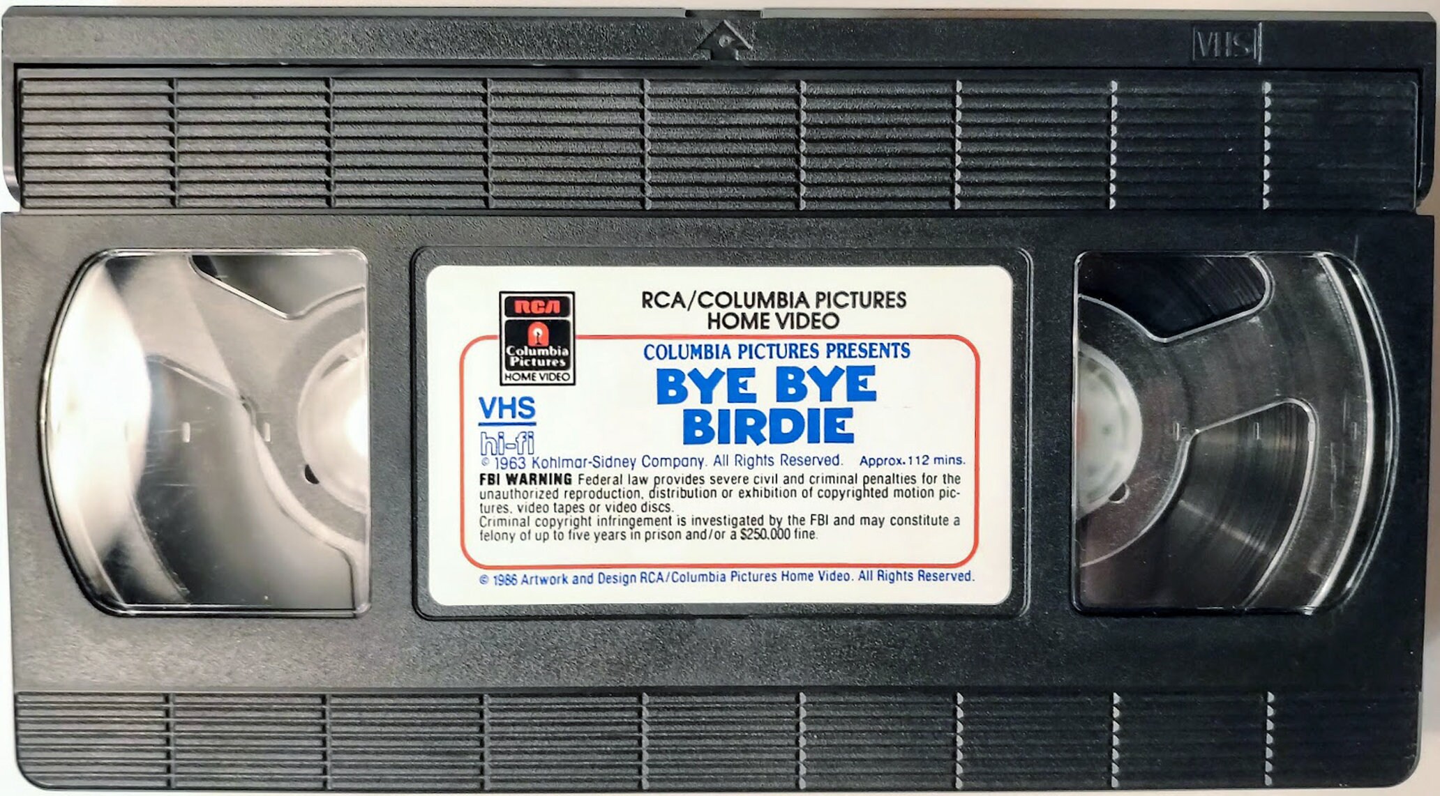 Bye Bye Birdie 1963 Columbia VHS 1986 / Hi-fi / - Etsy