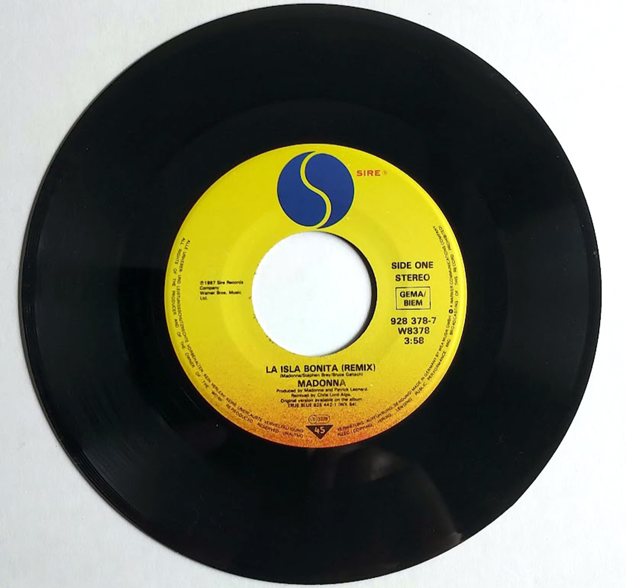マドンナ – La Isla Bonita / ビニール - 7インチ-45回転レコード