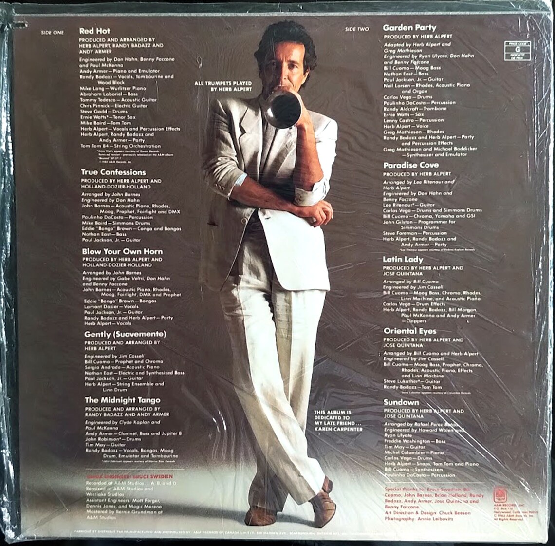 Herb Alpert Blow Your Own Horn / Vinyl LP / Original 1983 Etsy Canada