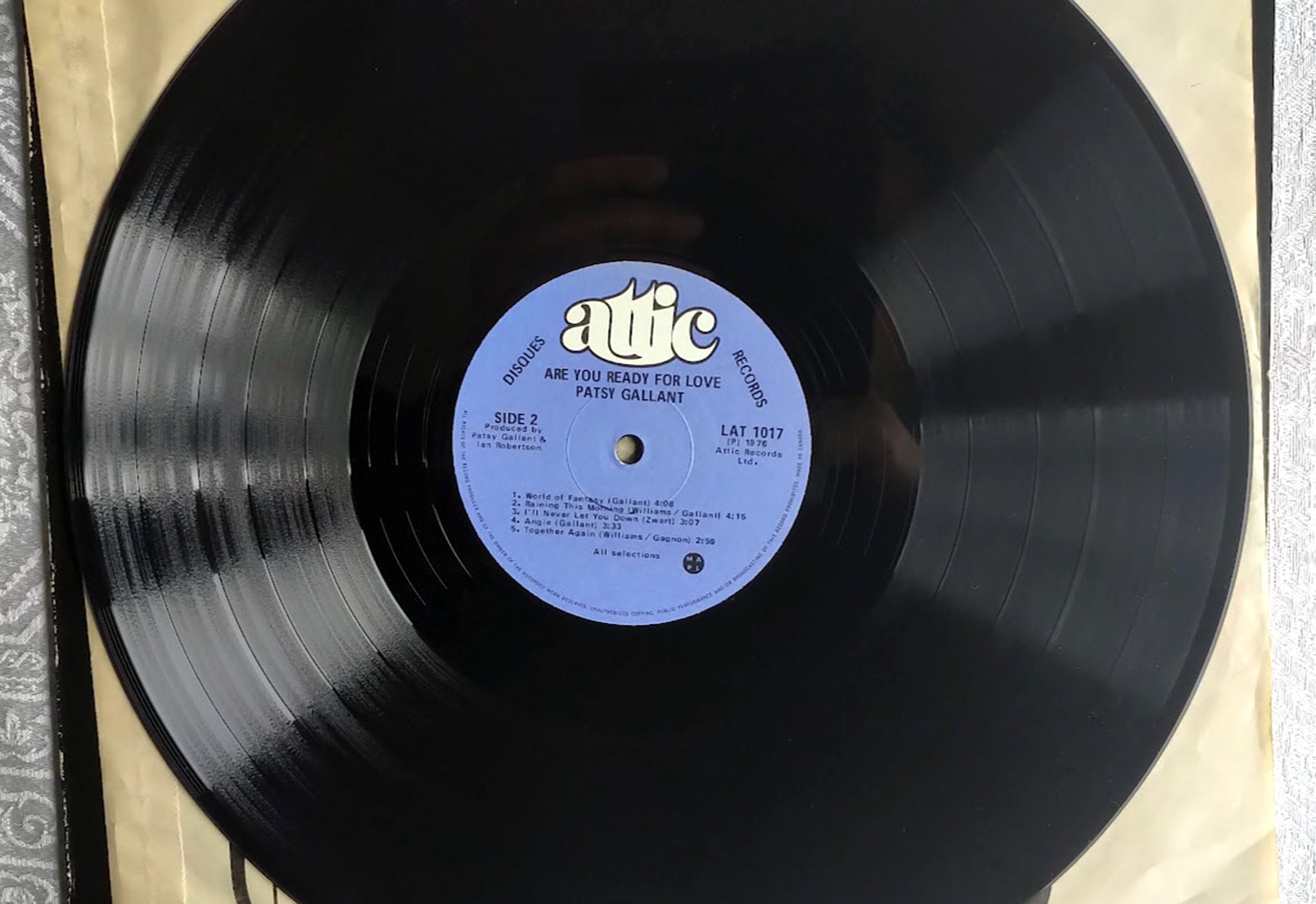 Vintage Record, PATSY GALLANT Album, Will You Give Me Your
