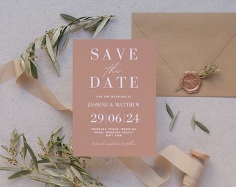 Save The Date, Wedding Invitation, Personalised