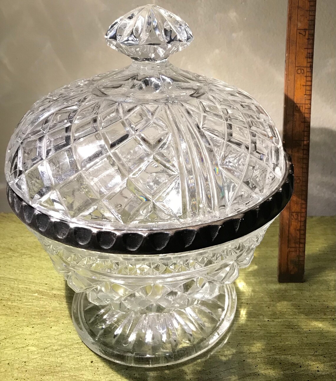 6 Glass Bowl with Lid Etsy