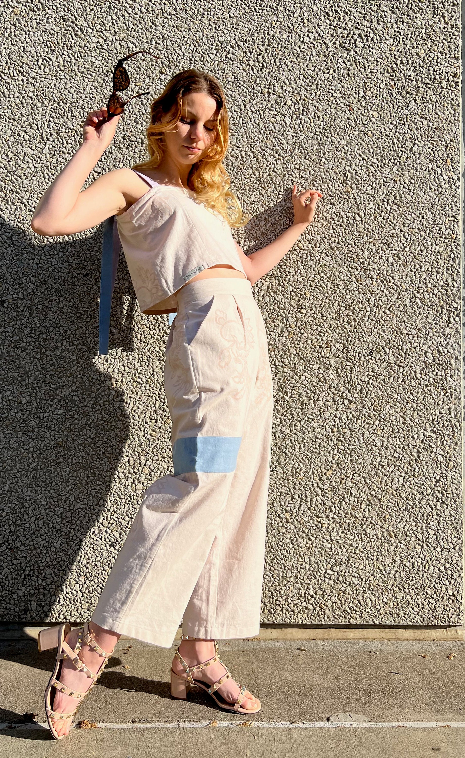 パンツ Perfect Linen 30 Pigment Wide Pants (5color) Linen PALAZZO Pants, 28, 30, 32, 34 Inches Inseam Options
