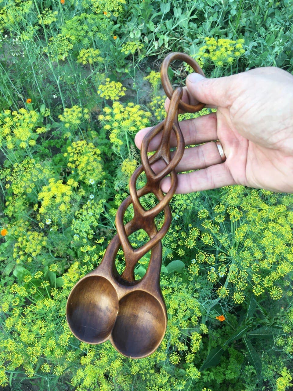 Vintage Love Spoon Carving From a Solid Block of Wood Spoon Etsy