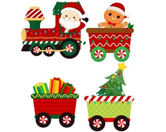 Santa Train cookie cutters , Custom Cookie Cutters, PLA Cookie Cutters, Clean cutting Edges