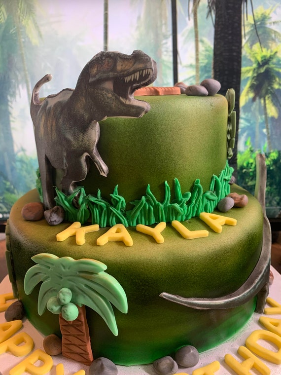 38 Pièces Décoration Gâteau Dinosaure – Set Complet Jungle Dino Pour Anniversaire Enfant, Toppers, Volcan, Œufs, Figurines Fun Et Colorées !