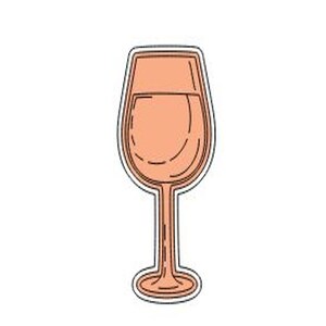 Wine glass cookie cutter, Celebration Wine Glass Cookie Cutter, Custom Cookie Cutter, PLA Cookie Cutter, Clean cutting Edges