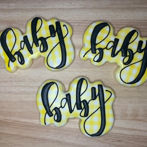 Baby plaque cookie cutter, Baby Shower Cookie Cutters. Baby Shower Cookies, Custom Cookie Cutters, PLA Cookie Cutters, Clean cutting Edges