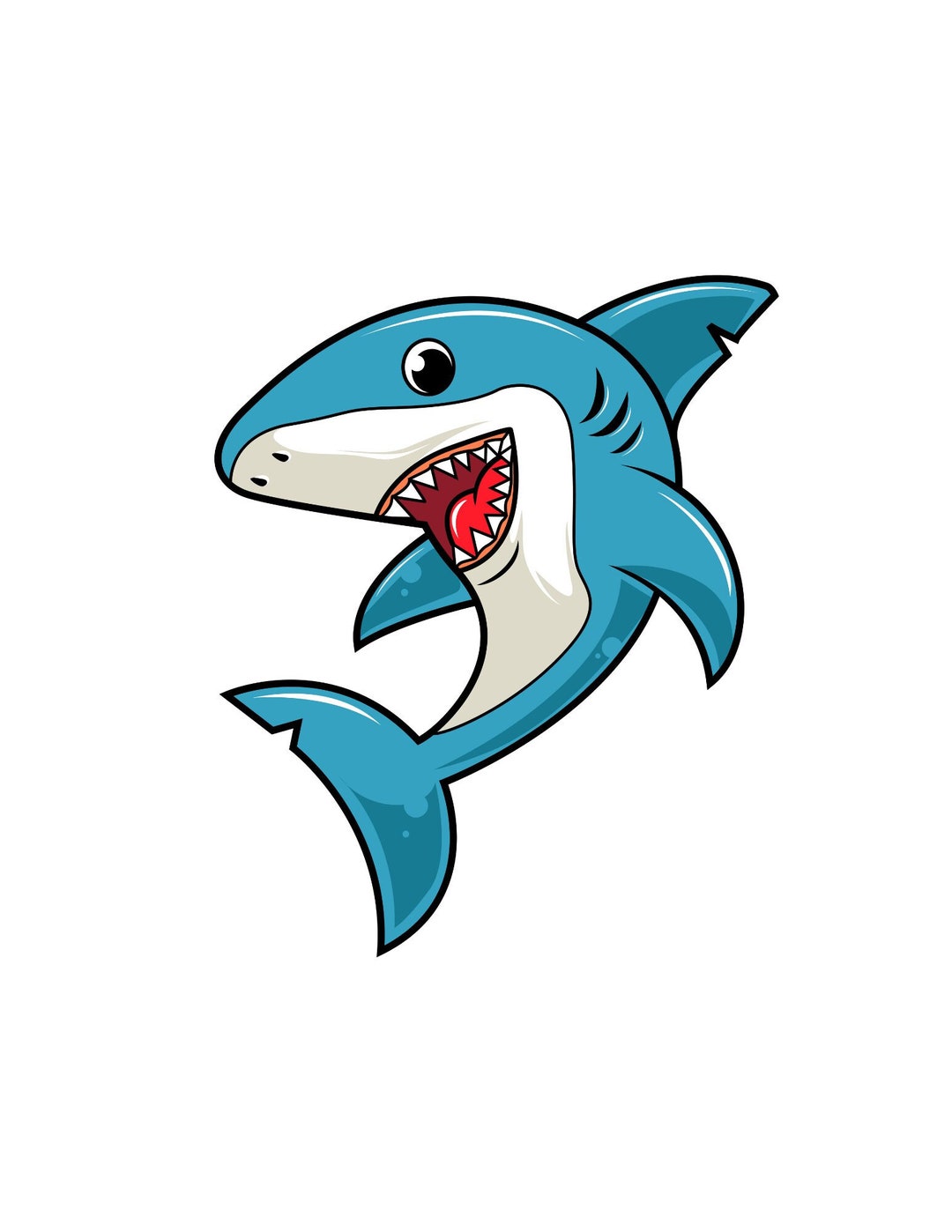 Cartoon Shark Cookie Cutter, Shark Cookie Cutter, Custom Cookie Cutters