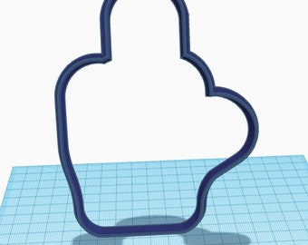 Middle Finger cookie cutter, Custom Cookie Cutters, PLA Cookie Cutters, Clean cutting Edges