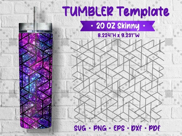 20oz Skinny Straight Tumbler Template 20oz Straight Tumbler Etsy