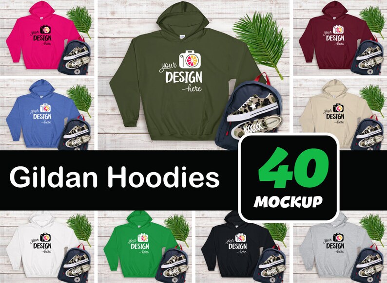 Download BUNDLE 40 Gildan Hooded Sweatshirt Brand Black Hoodie ...