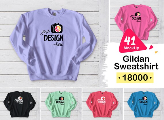 Download Bundle Mockups Gildan 18000 Heavy Blend Crewneck Sweatshirt Etsy