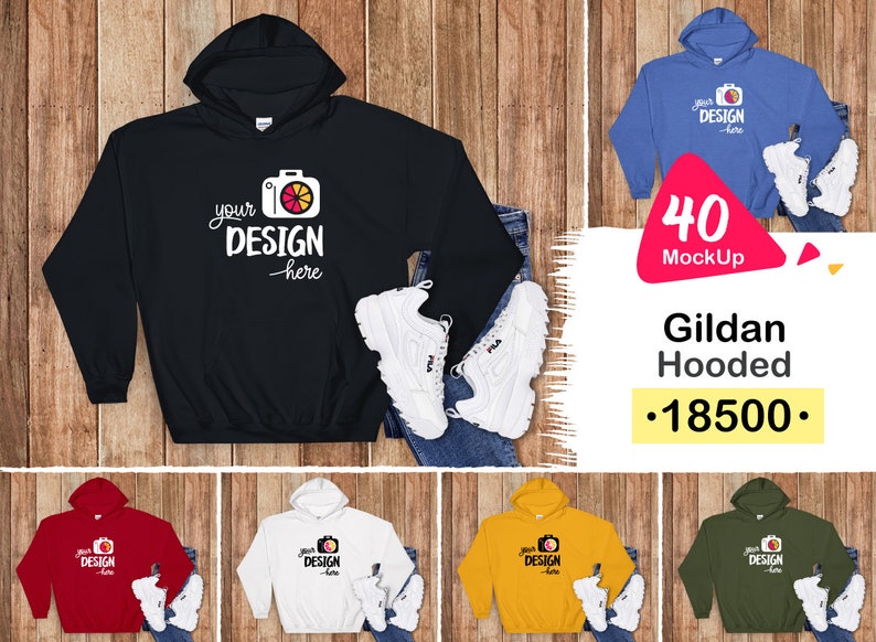 Download BUNDLE 40 Gildan Hoodies Sweatshirt Brand Black Hoodie ...