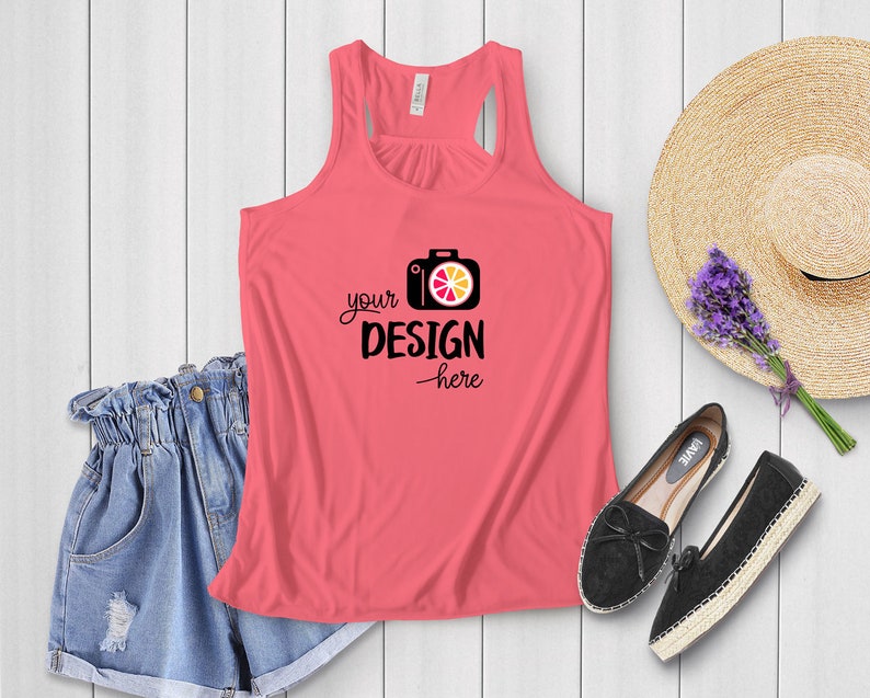 Download Bella Canvas 8800 Tank Flat Lay Raceback Tank Bella Canvas | Etsy