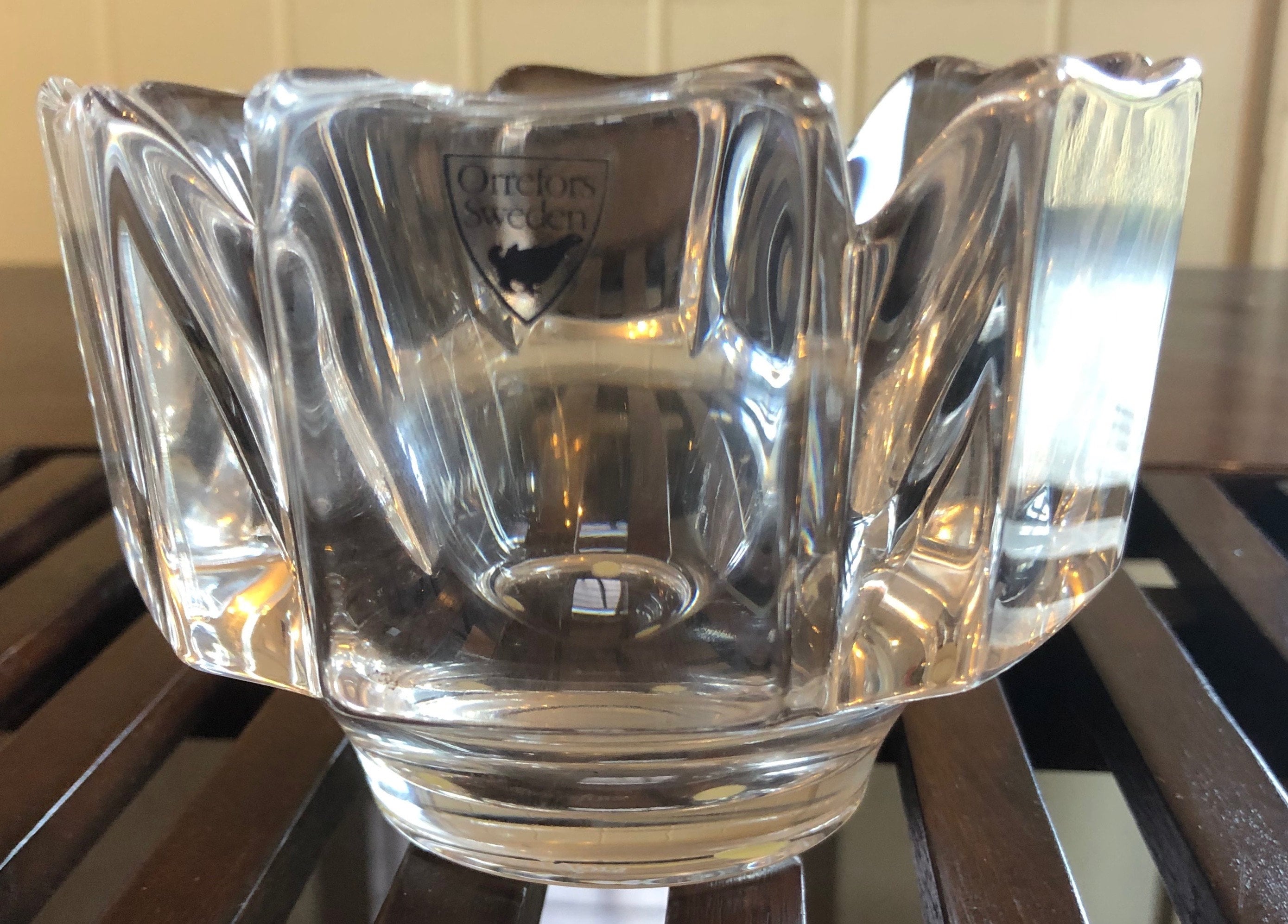 Swedish Orrefors Corona Clear Crystal Bowl Designed by Etsy