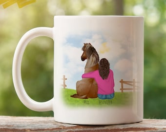Personalized Horse Lover Mug/ A Girl and Her Horse / Horse lover gift / New Horse mom gift / Farm Mom